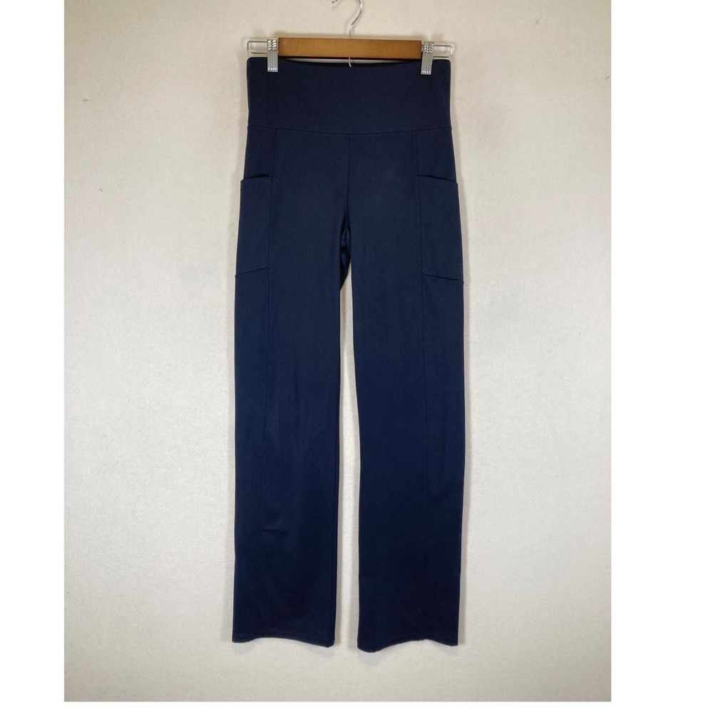 Athletic Marika Women Medium Navy Blue High Waisted Pocket Yoga Pants